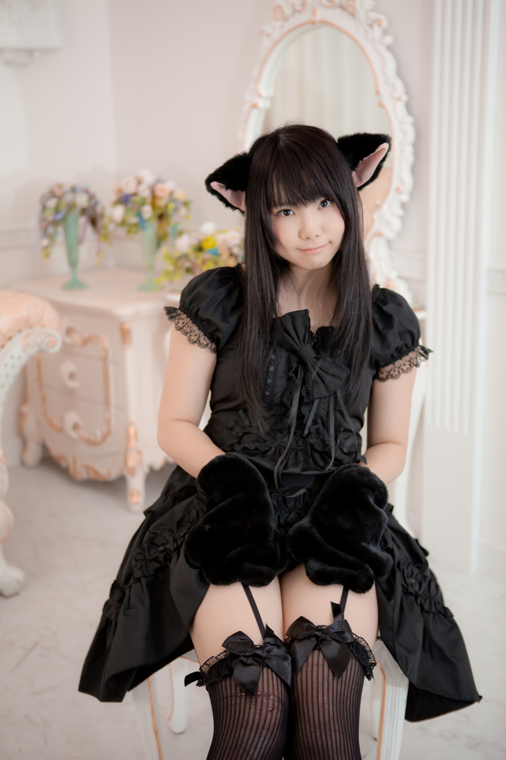 [enako] [enacat black] black silk cat girl(9)